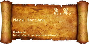 Merk Mariann névjegykártya