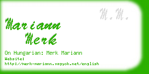 mariann merk business card